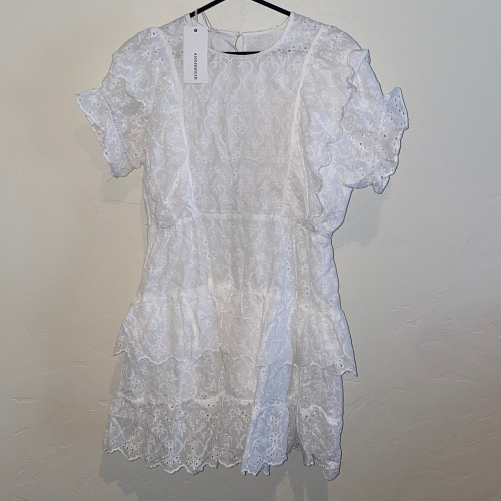 WHITE EYELET DRESS